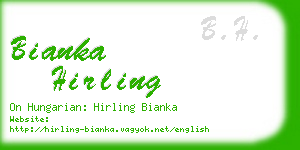 bianka hirling business card